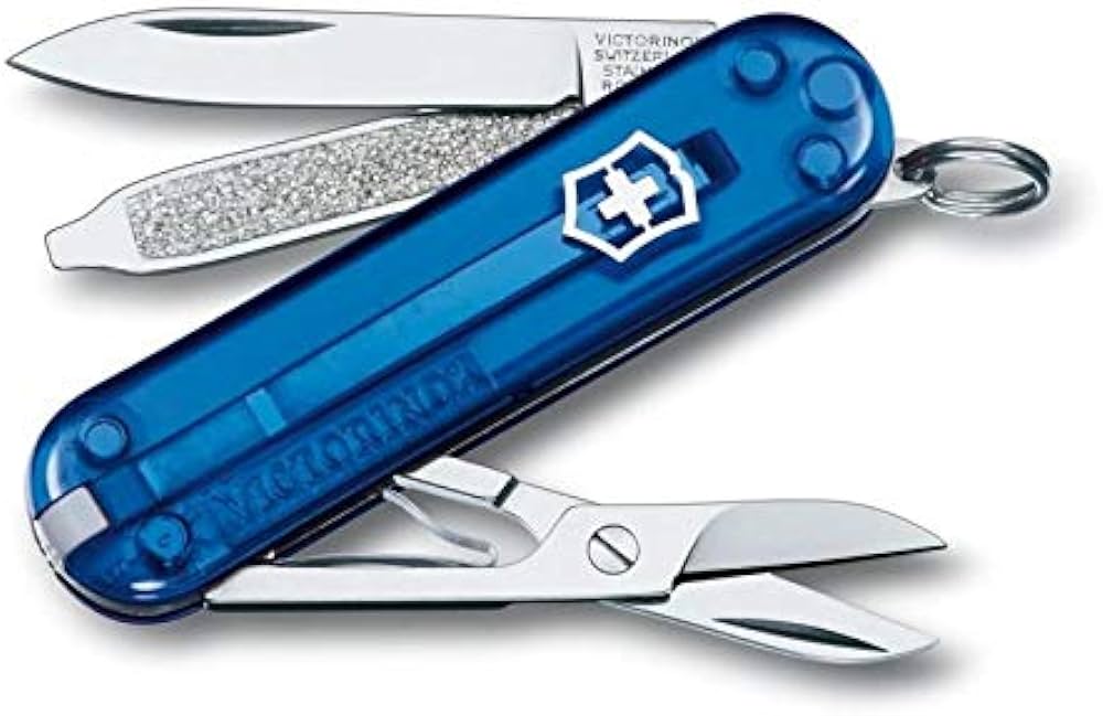 چاقو چندکاره ویکتورینوکس مدل اس دی آبی شفاف 0.6223T2