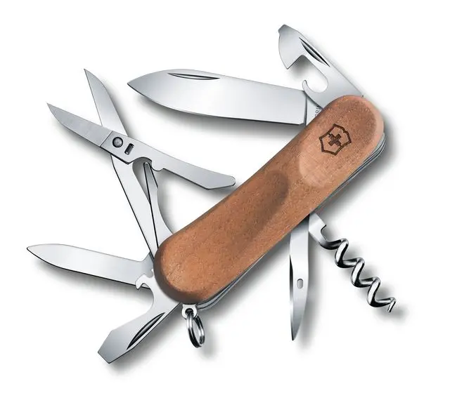 چاقوی چندکاره ویکتورینوکس مدل اوو وود دسته چوبی ـ 2.3901.63