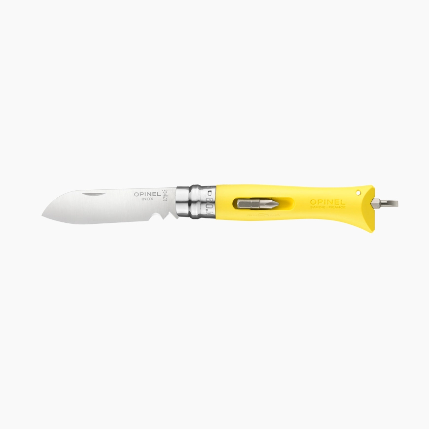 چاقوی اوپینل مدل Bricolage سایز No.09 زرد